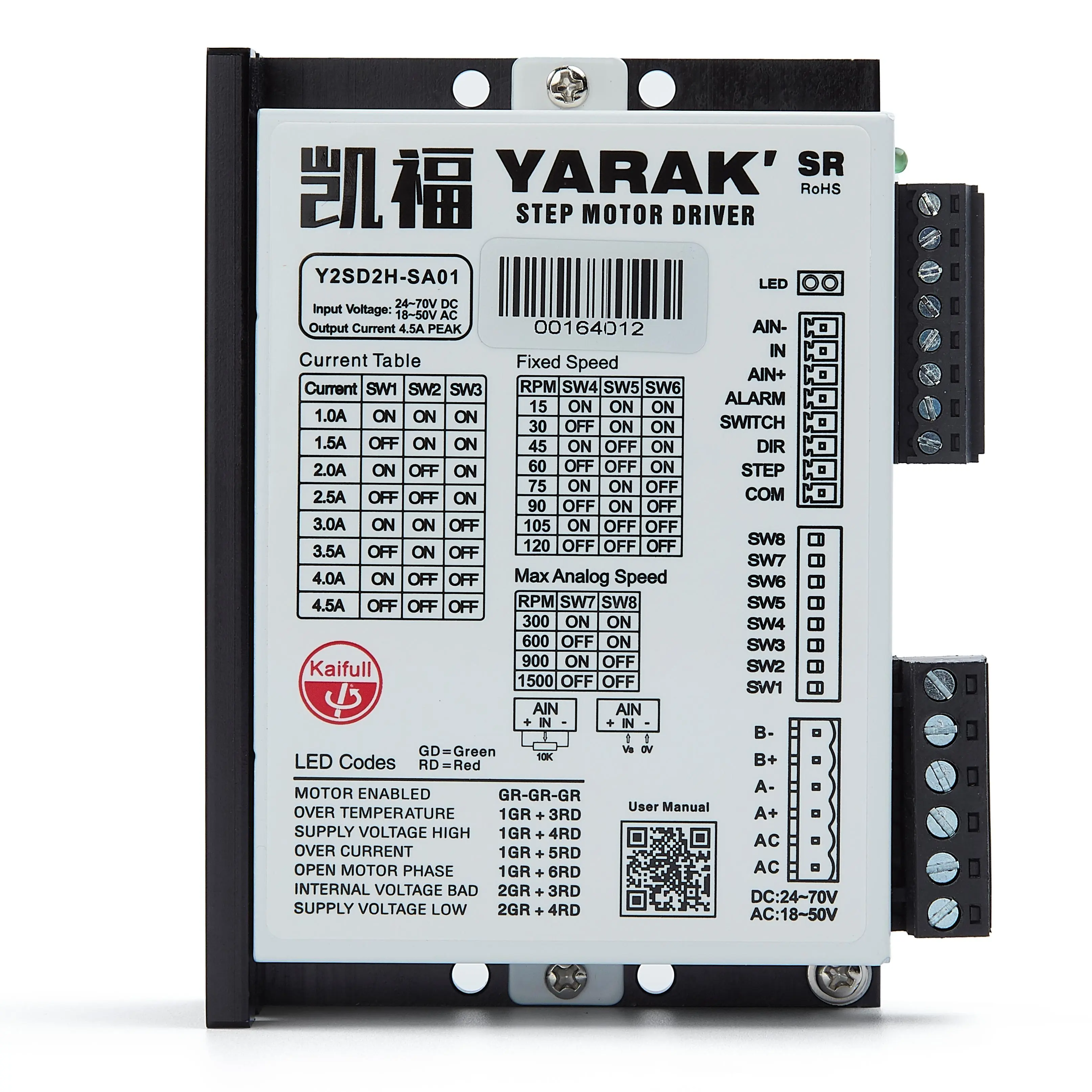 Y2SD2H-SA01 Stepper Motor Driver - 24 DC/50V AC, 2-Phase, Pulse Control, TTL Interface