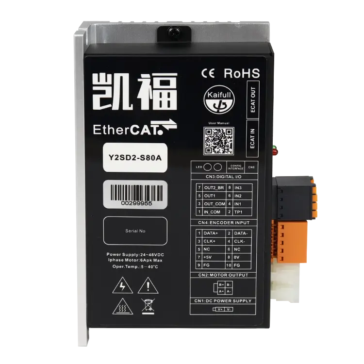 Y2SD2-S80A Driver for Two-Phase Hybrid Stepper Motors with 6.0A Peak Current and Full-Bridge Bipolar PWM Drive